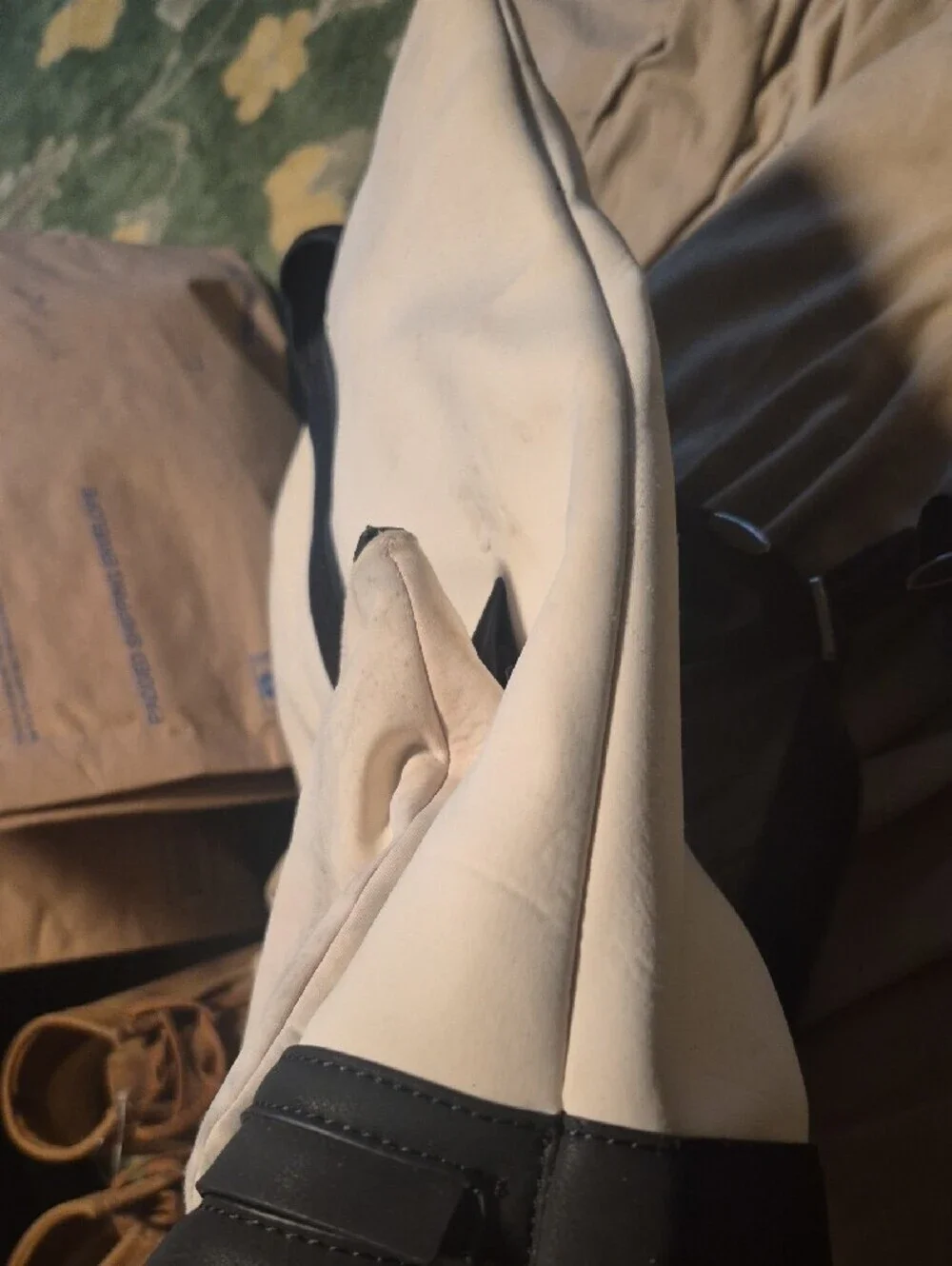 caraa Two-Tone White and Black Men's Backpack